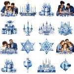 Printable Happy Hanukkah Clipart Set