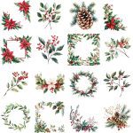Printable Christmas Borders Clipart Set