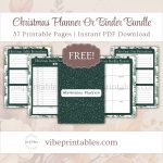 FREE Printable Christmas Planner Or Binder Bundle In Pine Tree Design