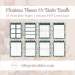 FREE Printable Christmas Planner Or Binder Bundle In Pine Tree Design