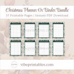FREE Printable Christmas Planner Or Binder Bundle In Pine Tree Design