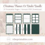 FREE Printable Christmas Planner Or Binder Bundle In Pine Tree Design