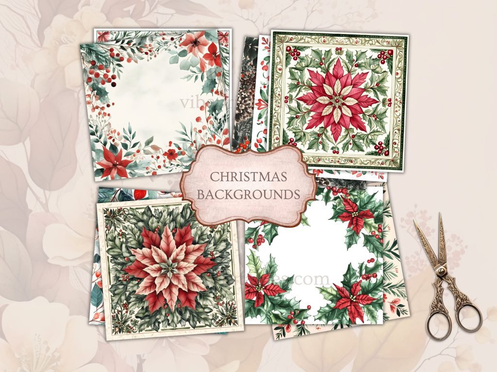 Printable Christmas-Themed Backgrounds