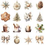 Printable Cozy Christmas Clipart Set