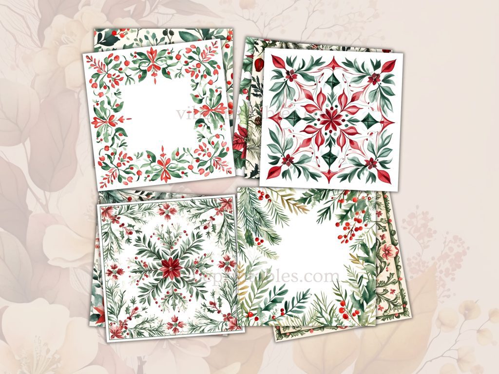 Printable Christmas-Themed Backgrounds