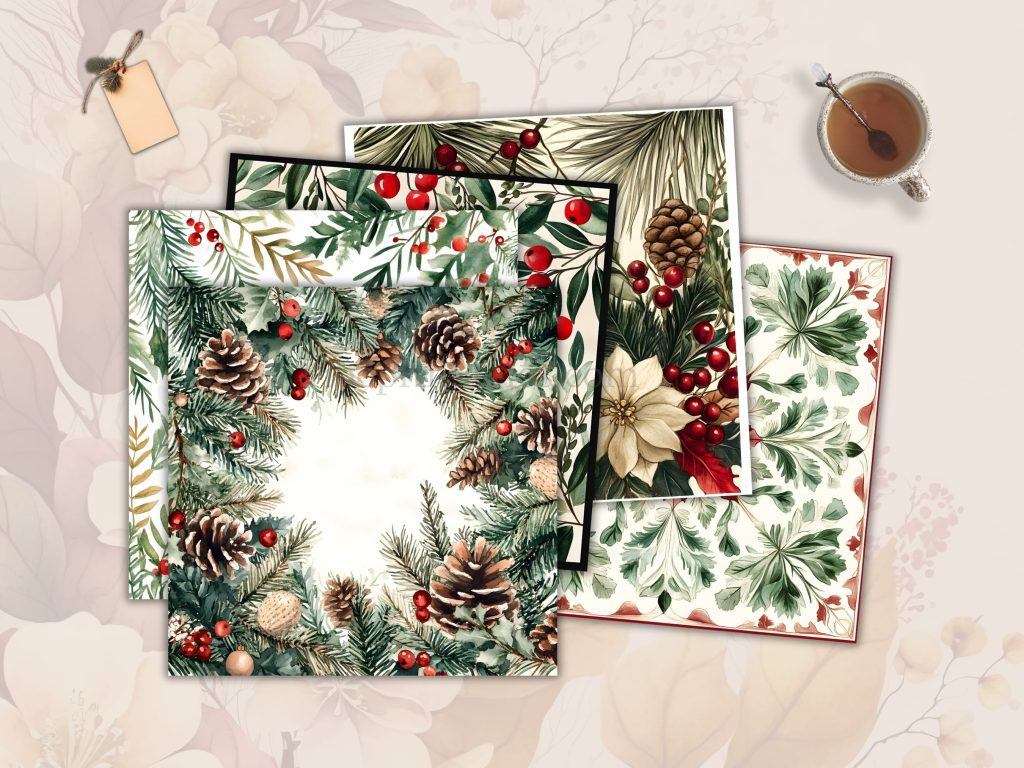 Printable Christmas-Themed Backgrounds