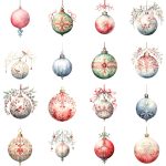 Printable Vintage Baubles Clipart Set