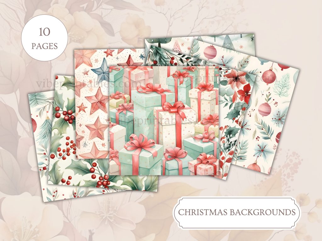 FREE Printable Christmas-Themed Backgrounds