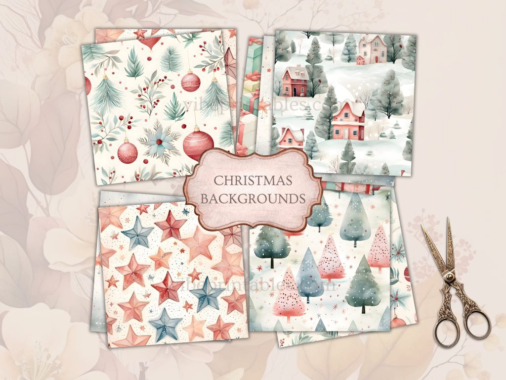 FREE Printable Christmas-Themed Backgrounds