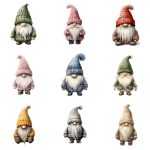 Printable Cozy Gnomes Clipart Set